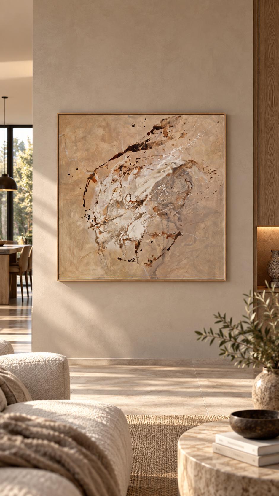 120 x 120 cm - Spilled Coffee
