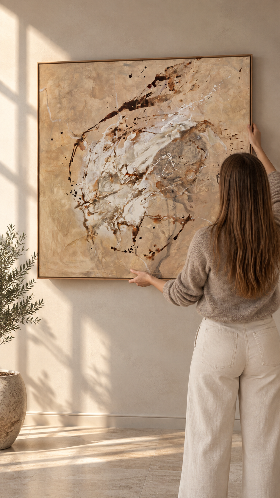 120 x 120 cm - Spilled Coffee